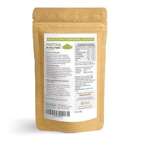 Té Verde Matcha Orgánico Japonés En Polvo [ Grado Culinario ] 100 gr | Matcha Biológico para Cocinar | Matcha Ecológico Cultivado En Japón, Uji, ...