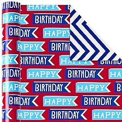 Hallmark Reversible Kids Birthday Wrapping Paper