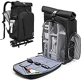 Smasrob Camera Backpack with Padded Laptop Sleeve and Tripod Holder, Camera Bags for Photographers with Adjustable Dividers,