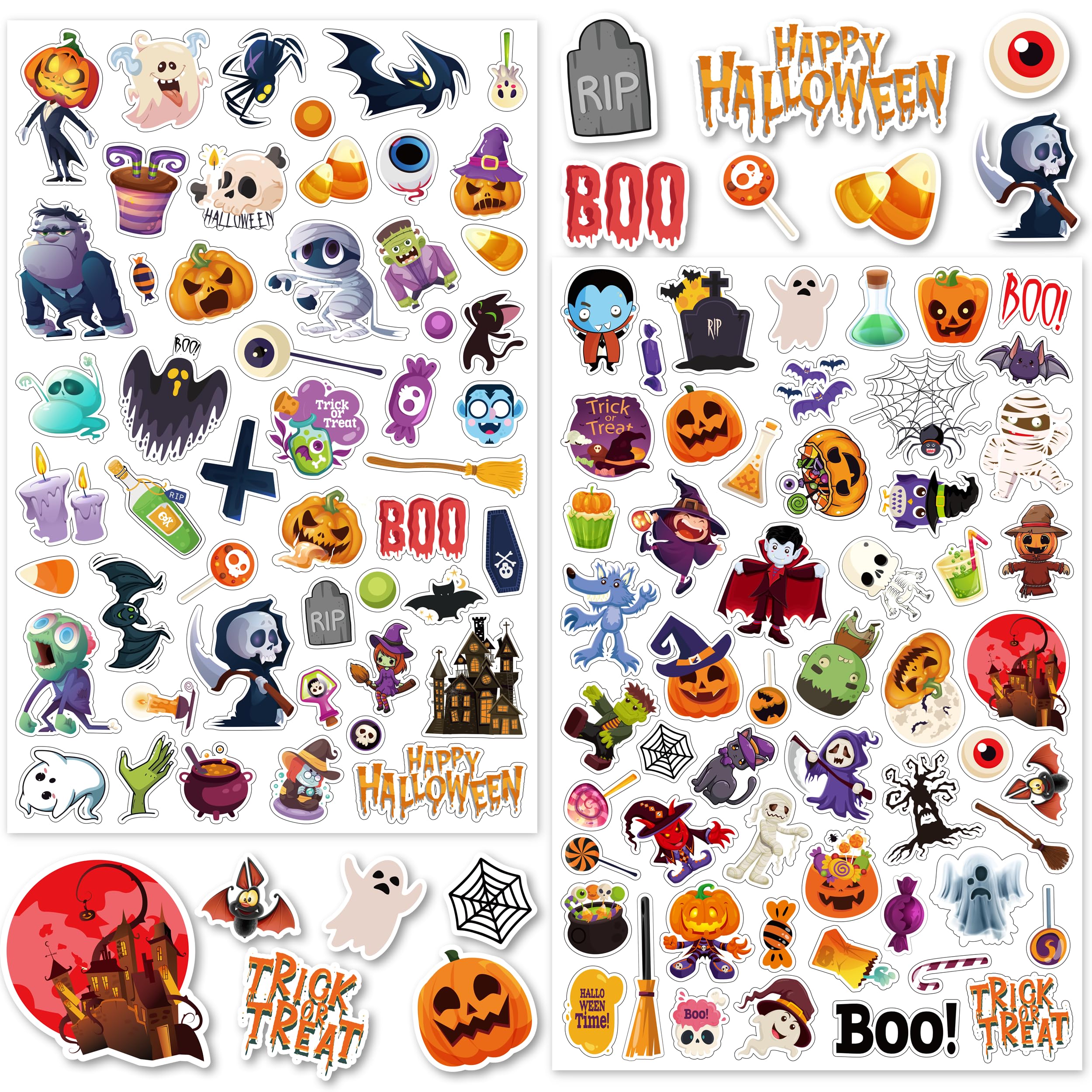 LINAYE 24 Sheets Halloween Stickers for