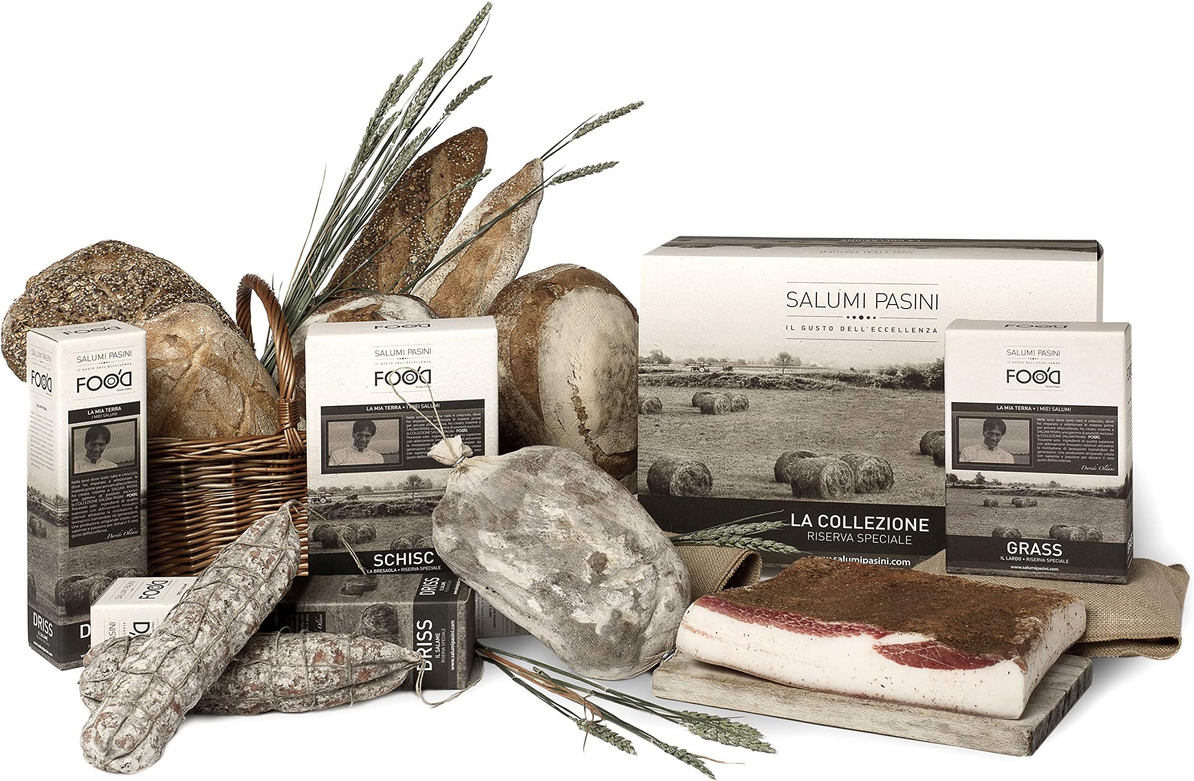 "Prestige" Food Hamper by Salumipasini® | Food Gift Box with Mixed Italian Charcuterie Products | Perfect for Christmas or Any Other Occasion | 2,5 kg