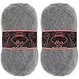 JubileeYarn Mohair Elixir Yarn - 50g/Skein Baby Wool Blend - Vesper - 2 Skeins