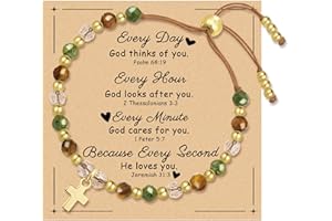 Sereney Stocking Stuffers Christian Cross Bracelet Gifts for Women, Bonus Daughter Gifts Best Friend Friendship Bracelet Inspirational Prayer Faith Get Well Bracelets as Catholic Religious Gifts Bff Bestie Christmas Gifts