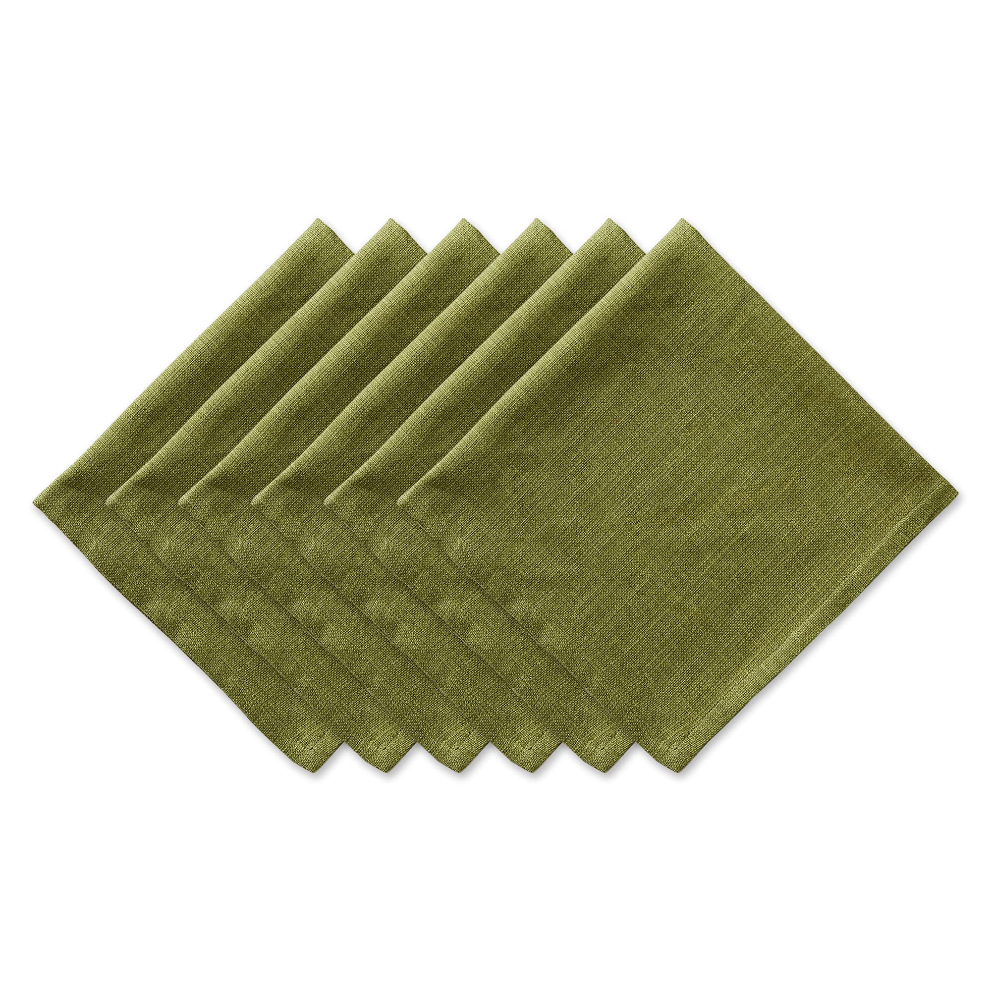 DII Tabletop Collection, Cotton, Olive Green, 20" x 20" (Set of 6)