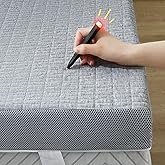 SINWEEK 2 Inch Mattress Topper Full Size, Soft Memory Foam for Back Pain Relief, Double Bed Topper with Grey Cover, CertiPUR-US Certified