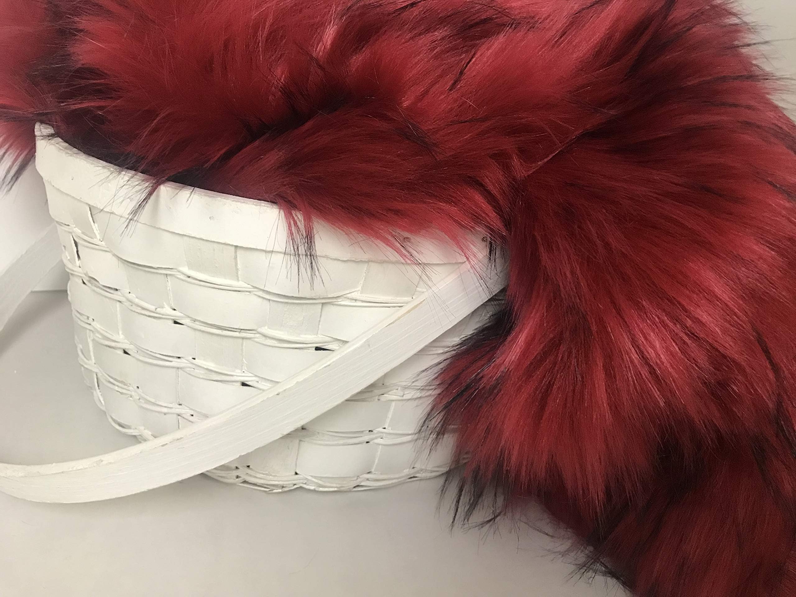 Bianna Luxury Faux Fur Fabric Piece for DIY Craft Project, Many Sizes and Colors! … (Rubi with Black Spikes, 10x10 inches)