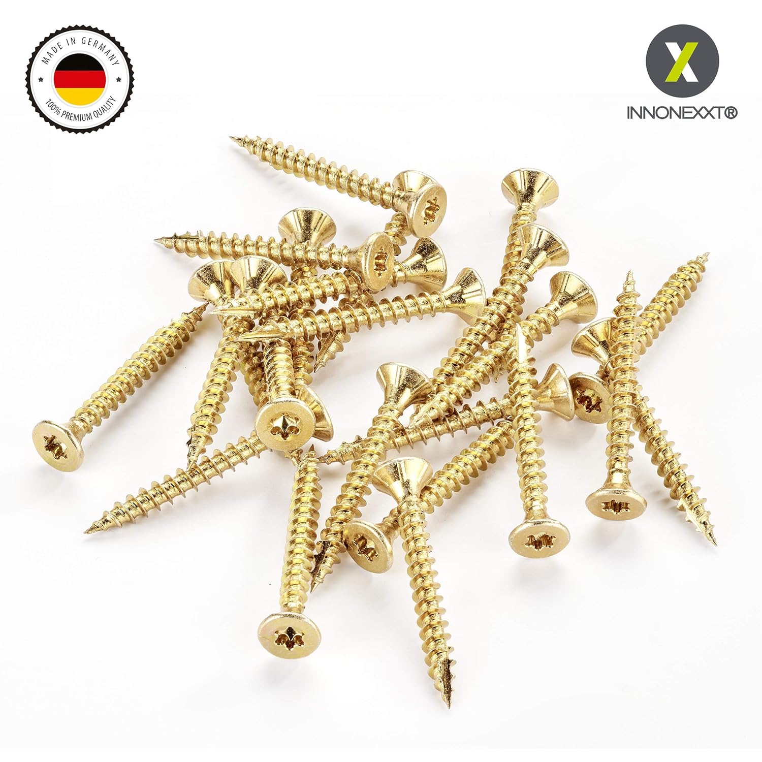 INNONEXXT Premium Chipboard Screws, Yellow Galvanised, Gold, 3.5x35mm - Image 5
