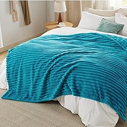 Bedsure Teal Full Blanket for Bed - GentleSoft Cozy