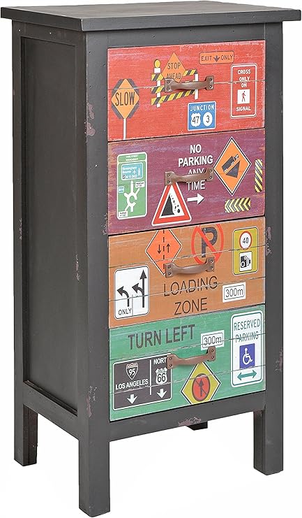 Ts Ideen Kommode Hoch Schrank Regal Flur Wohnzimmer Schlafzimmer Container Industrie Design Shabby Vintage In Schwarz 41 5 X 80 5 Cm Amazon De Kuche Haushalt