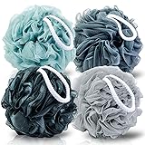 MTDLYICE Loofah Sponge XXL-100g 4 Pack, Bath Sponge