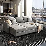 HONBAY Modular Sectional Sleeper Sofa with Storage