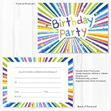 Olivia Samuel 20 Childrens Birthday Party Invitations A6 Postcard Size view 2