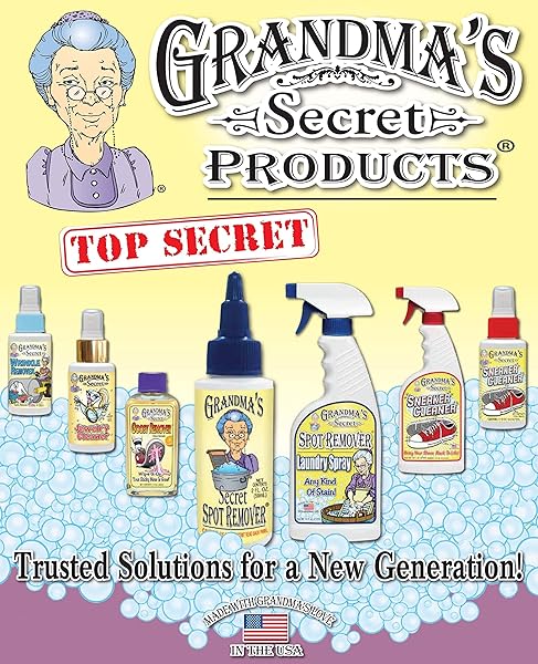 GRANDMA’S SECRET SPOT REMOVER LAUNDRY SPRAY – CHLORINE, BLEACH AND TOXIN-FREE STAIN REMOVER – STAIN REMOVER FOR CLOTHES – FABRIC STAIN REMOVER REMOVES OIL, PAINT, BLOOD AND PET STAINS – 16 OUNCE