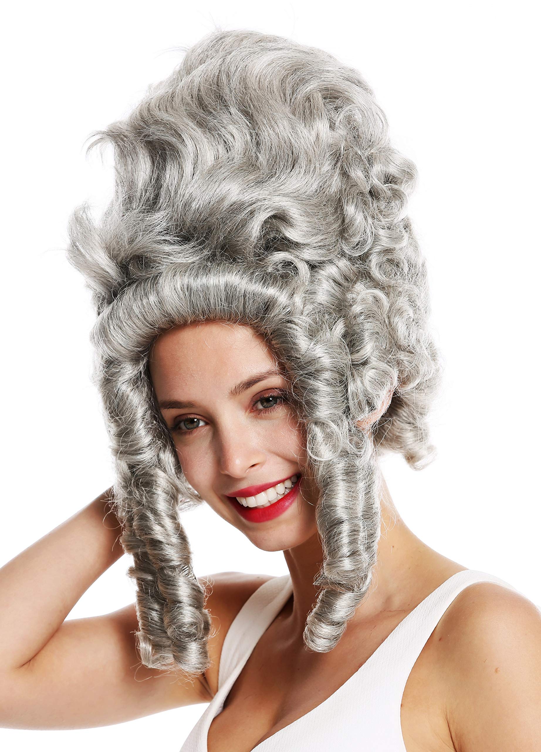 WIG ME UP - VK-38-51 quality women's wig theatre cosplay baroque Pompadour Marie Antionette countess noble woman grey