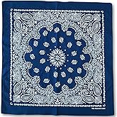 The Peacock Crew Paisley and Designer Bandana for Men and Women in Premium Soft Cotton 22 x 22 inches