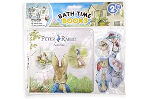 Peter Rabbit / The World of Beatrix Potter Bath Time Books - Activity Books for kids, Bath book, 6 Padded suction cups, 1 Mesh bag