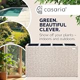CASARIA Flower Box 4 Inner Pots Polyrattan Cream Outdoor Planter Rectangular view 4