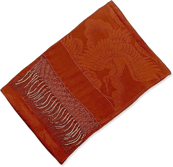 Amazon 京都室町st 七五三 しごき 正絹 珍しい色の七宝房のしごき 変わり色yu 茶系 鶴と亀甲 Sgk360 着物 浴衣 通販