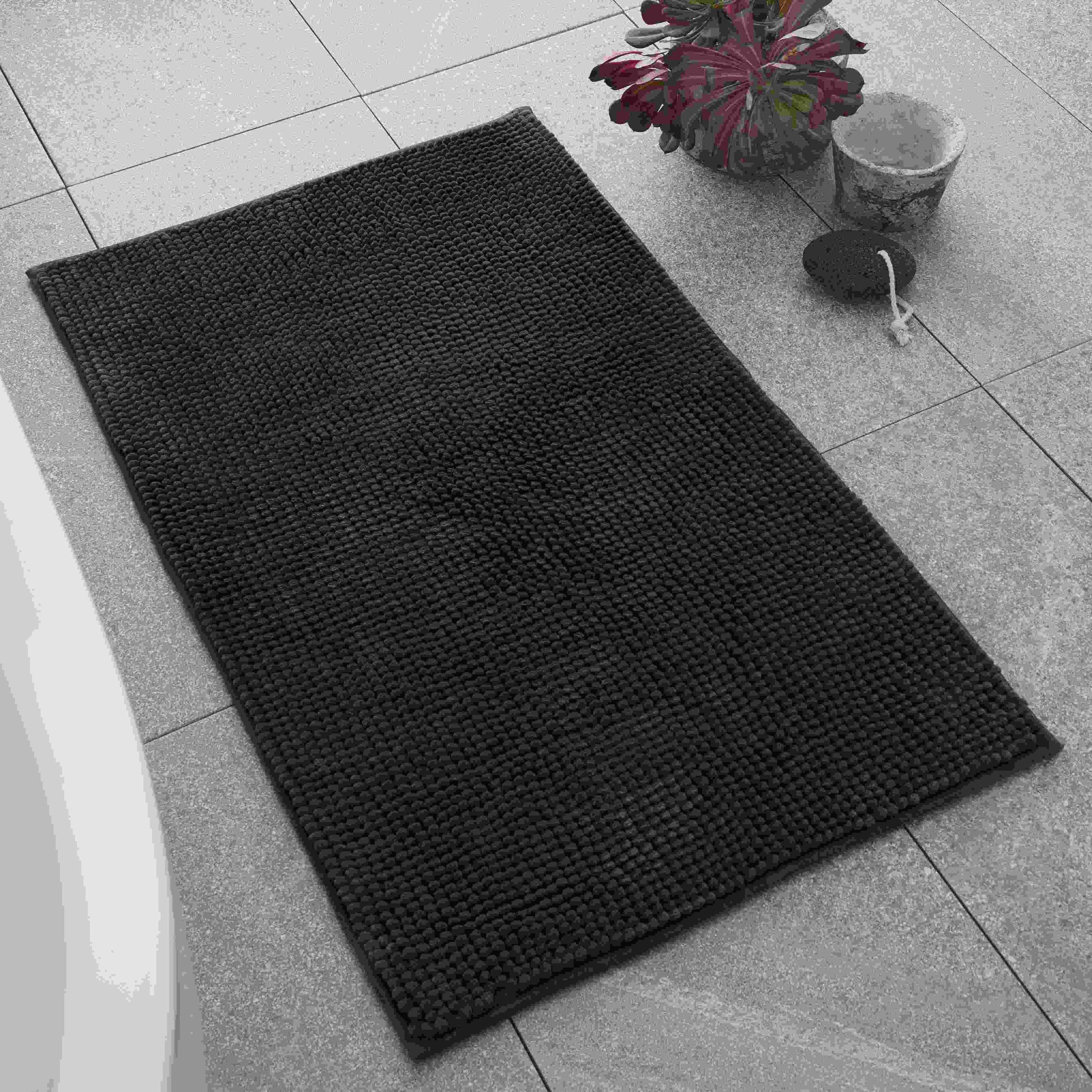 Catherine Lansfield Bobble Bath Mat Charcoal