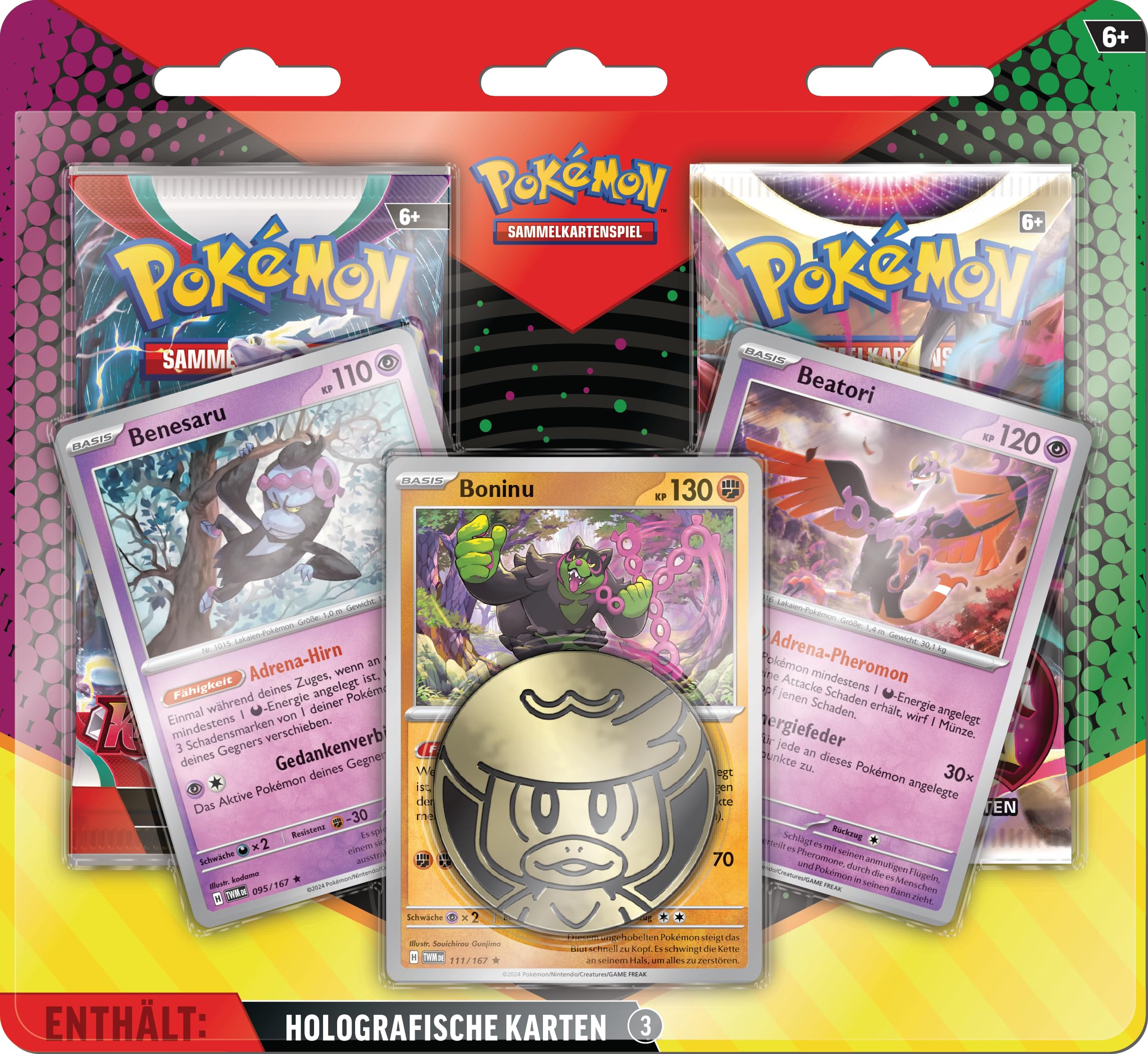 Pokémon - Trading Card Game: Upgraded 2-Pack Blister Pack (3 Holographic Promo Cards & 2 Booster Packs)