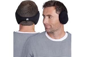 Tough Headwear Warm Winter Ear Muffs For Men Women, Earmuffs Behind the Head, Fleece Ear Warmers, Ear Covers for Cold Weather