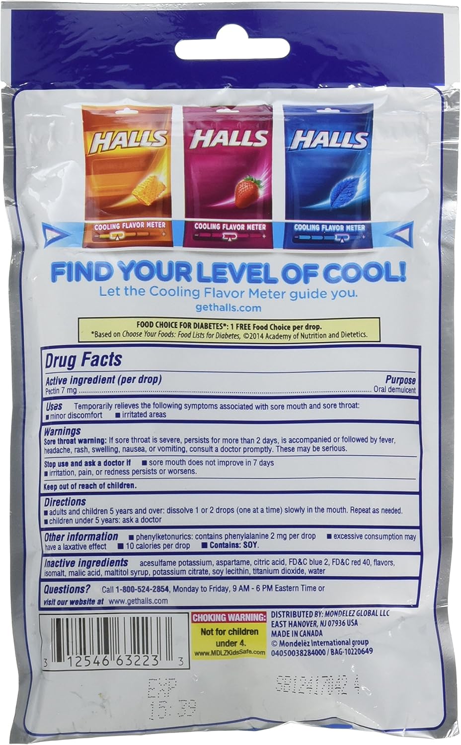 Halls Sugar Free Breezers Cool Berry (Pack of 3): Health & Personal Care