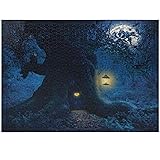 Ambesonne Fantasy Jigsaw Puzzle, Night with a