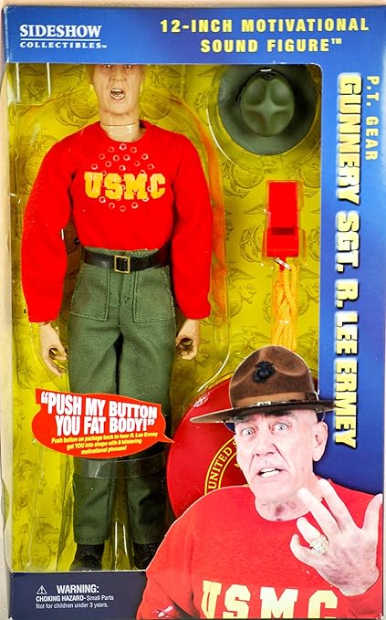 Amazon Com Sideshow Pt R Lee Ermey 12 Inch Talking Action Figure