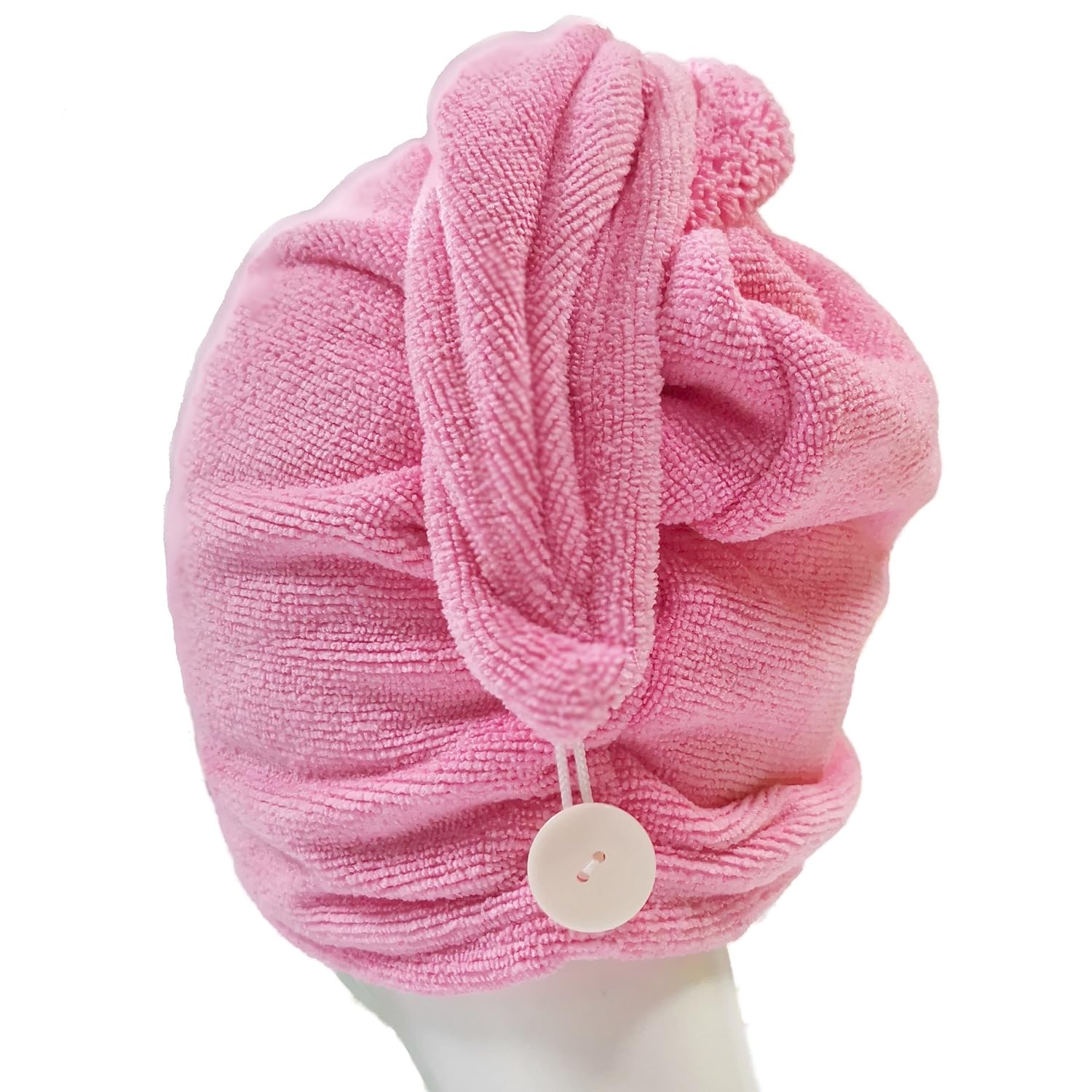 Polyte Microfiber Hair Turban Wrap Drying Towel, 4 Pack (12x28 in, Blue,Pink,Purple,White): Home & Kitchen
