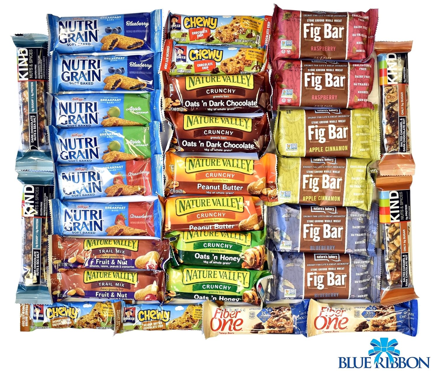 Snack Variety Pack, Healthy Bars Sampler & Care Package in an elegant Blue Ribb… amazon.com wishlist