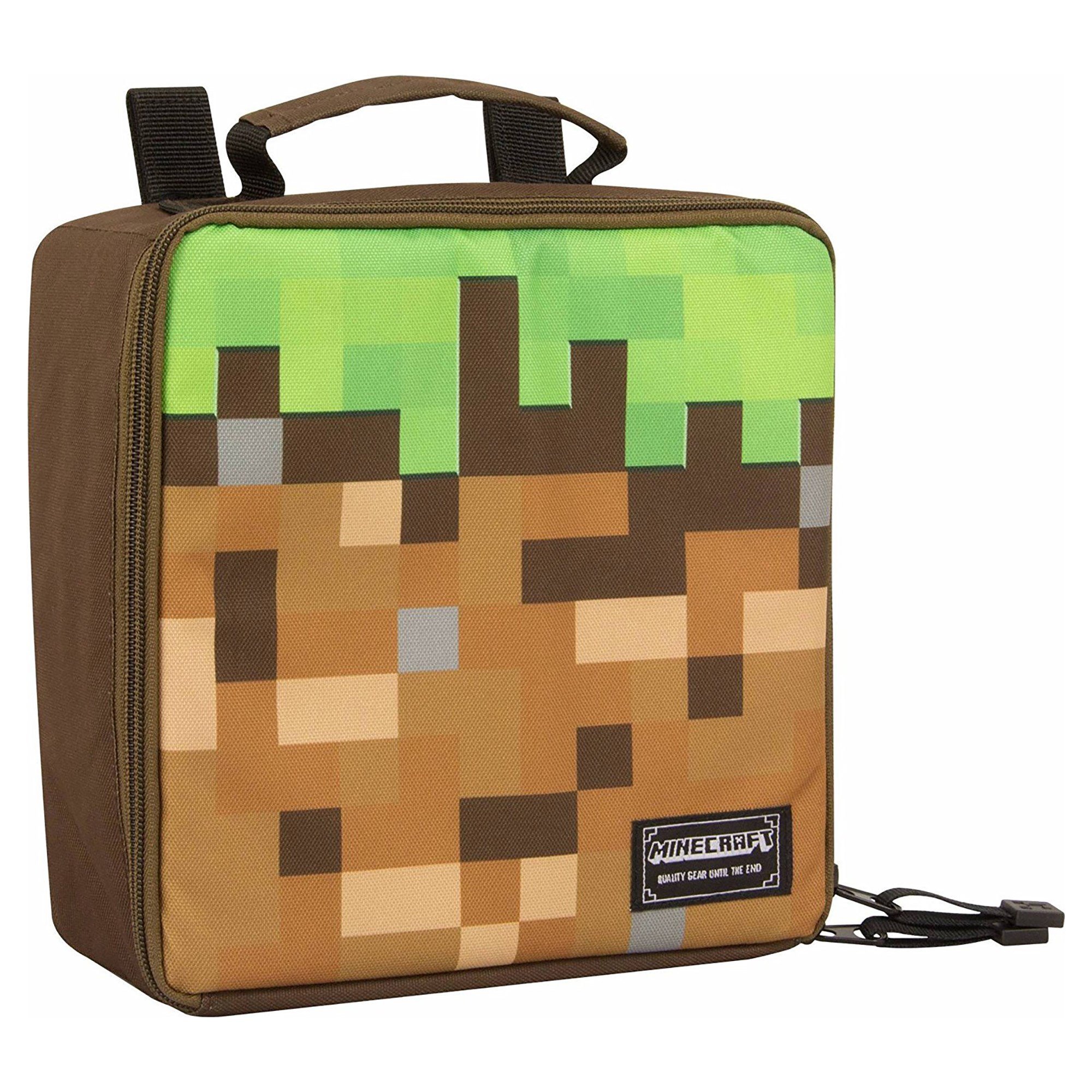 JINX Minecraft Dirt Block Insulated Kids School Lunch Box for Boys