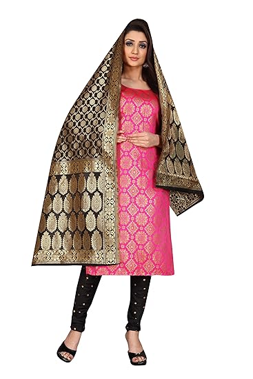 Anand Jacquard Silk Woven Salwar Suit Dress Material for Women