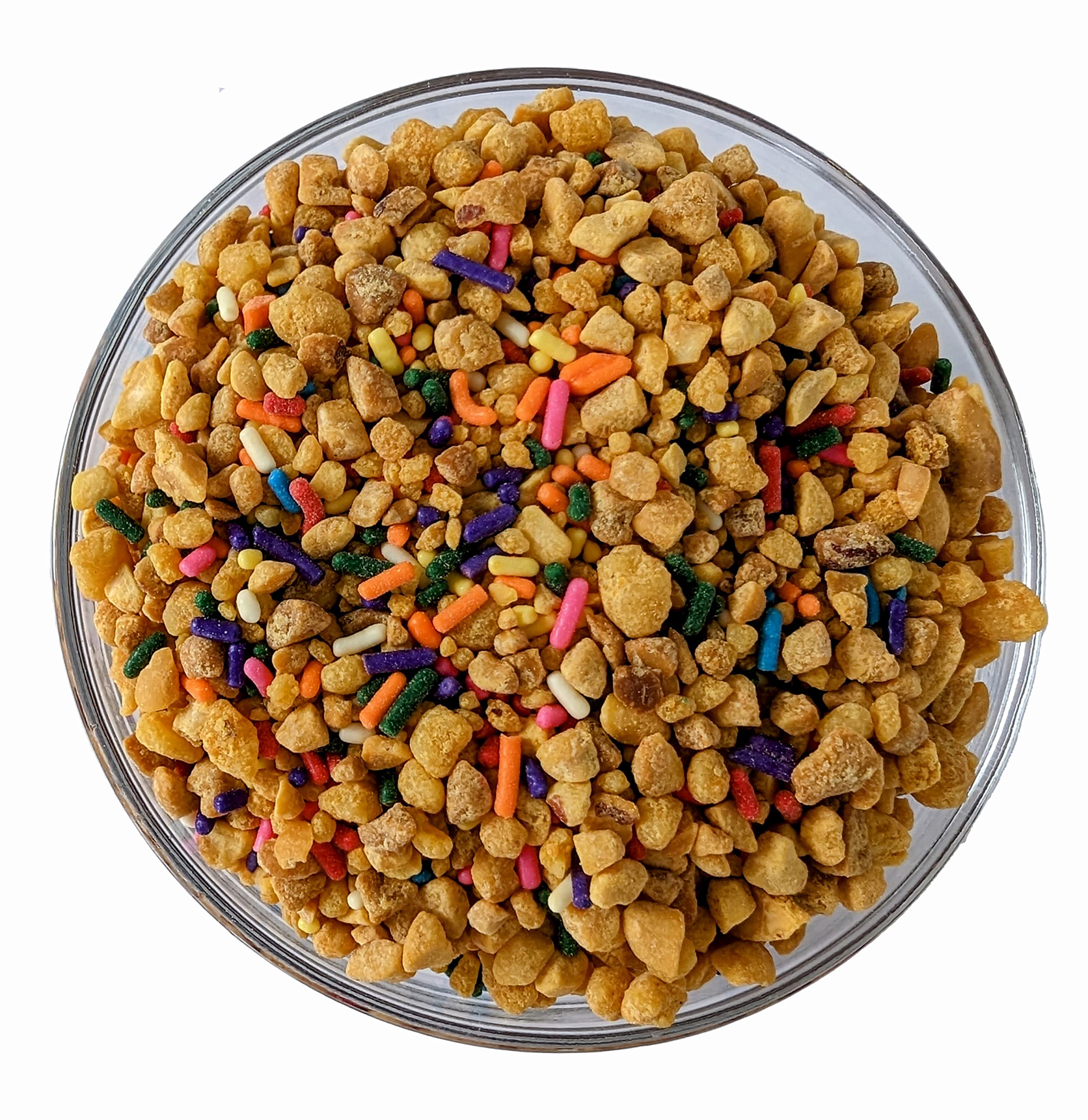 Peanut Brittle Crunch Coat Ice Cream Toppings by Medley hills farm in Reusable Container 1.25 Lbs.