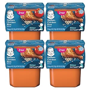 Gerber 2nd Foods, Chicken Rice Dinner, 4 OZ Tubs (2 CT/Pack) (Pack of 4)