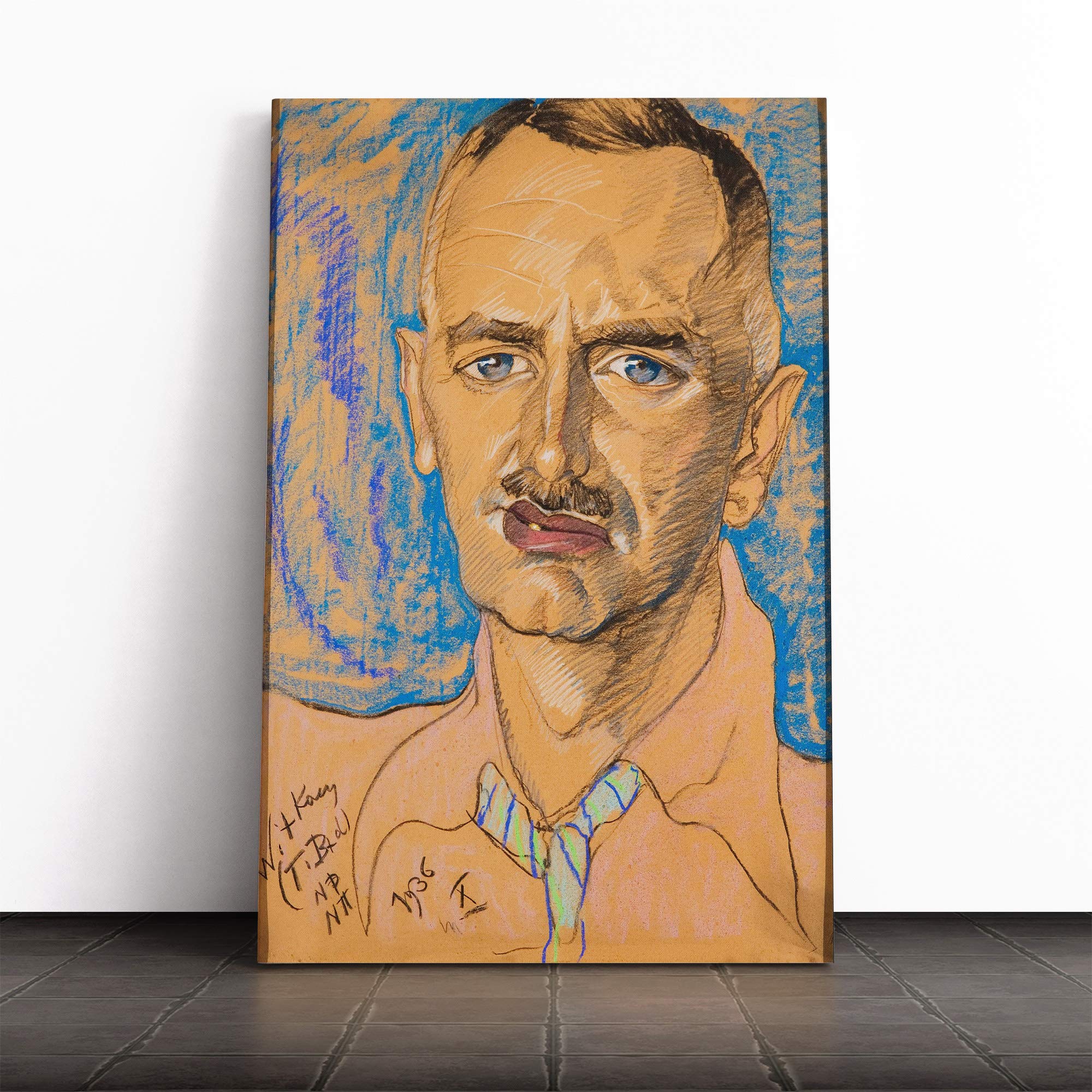 Stanislaw Ignacy Witkiewicz Portrait Canvas Print | Gallery Wrapped 30mm Frame Wall Art | 20x14 inches | Ready to Hang | Modern People Picture | Living Room Bedroom Lounge Office