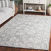 SAFAVIEH Capri Collection Area Rug - 6' x 9', Blue & Ivory, Handmade Wool, Ideal for High Traffic Areas in Living Room, Bedro