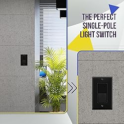 ENERLITES Decorator Paddle Rocker Light Switch with