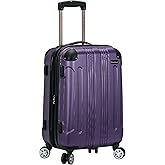 Rockland London Hardside Spinner Wheel Luggage, Purple, Carry-On 20-Inch