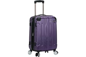 Rockland London Hardside Spinner Wheel Luggage, Purple, Carry-On 20-Inch