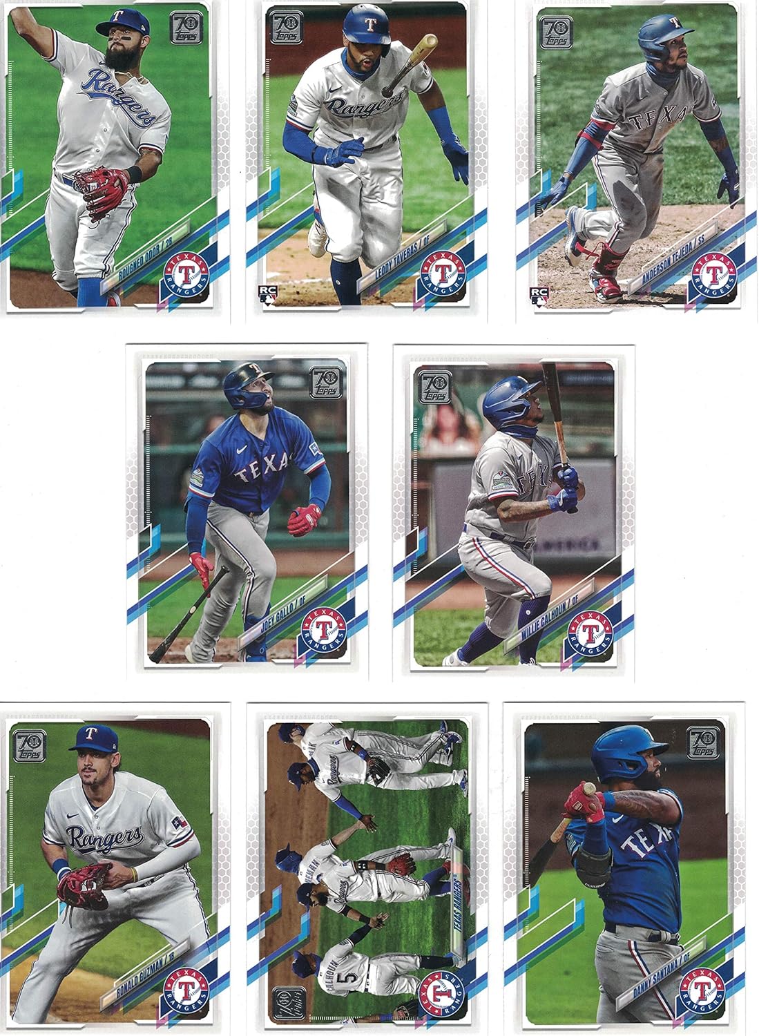 Texas Rangers Complete 2021 Topps Baseball Team Set Series 1 With 8 