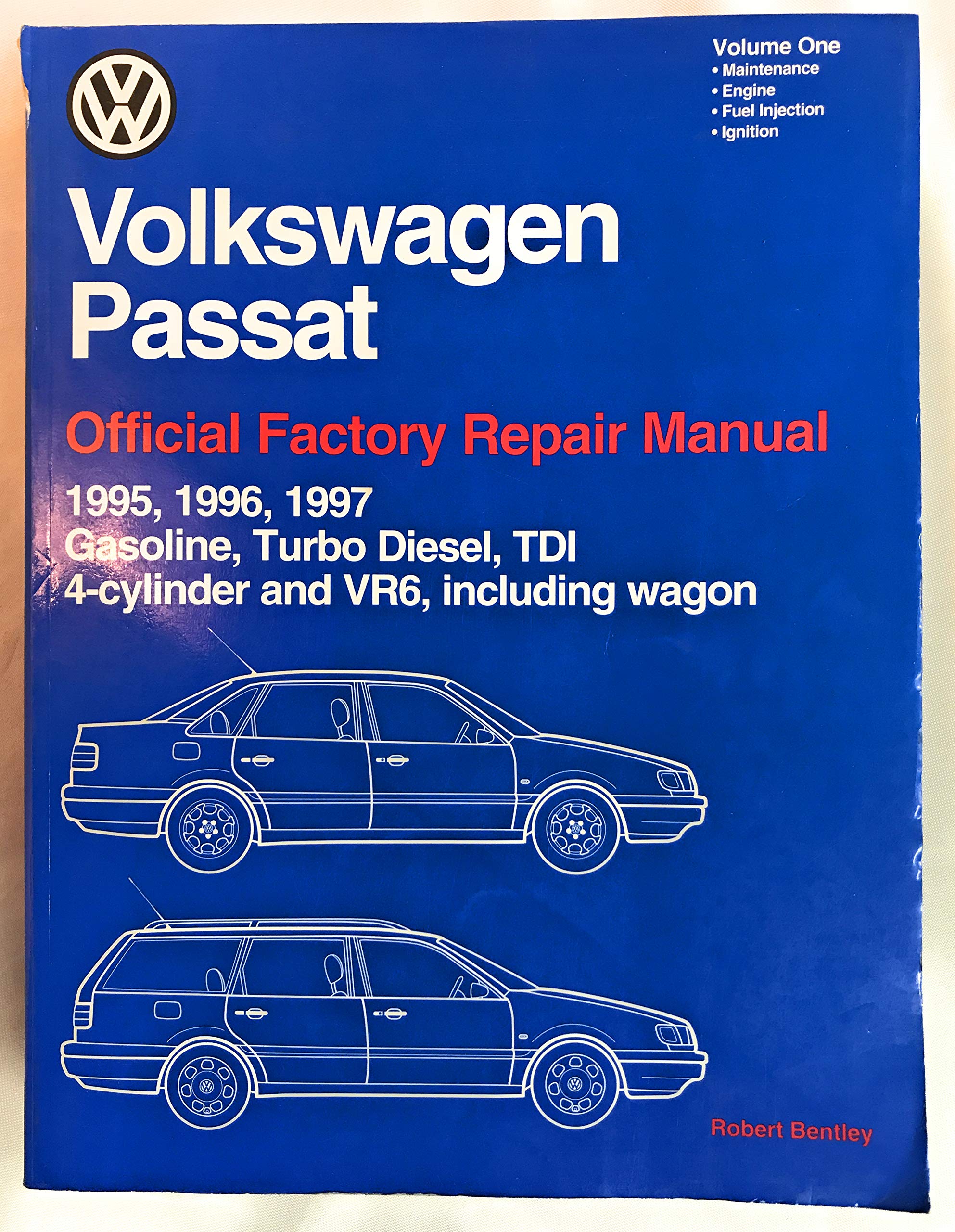 Volkswagen Passat (Volume 1) Official Factory Repair Manual, 1995-1997.  Gasoline, Turbo Diesel, TDI, 4-Cylinder and VR6, Including Wagon Paperback  – 1997