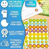 Innoveem Teacher Reward Stickers 200 Colourful Well Done Kids Glossy view 2
