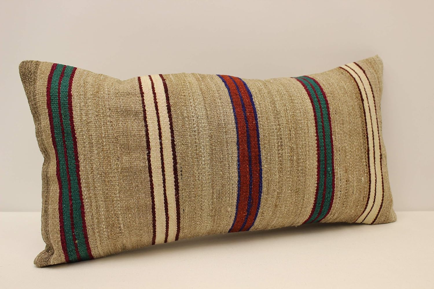 Handmade Lumbar Pillow Cover 12x24 