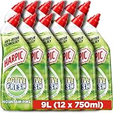 Harpic Active Fresh Mountain Pine Toilet Cleaner 750ml 12 Pack 9.0L