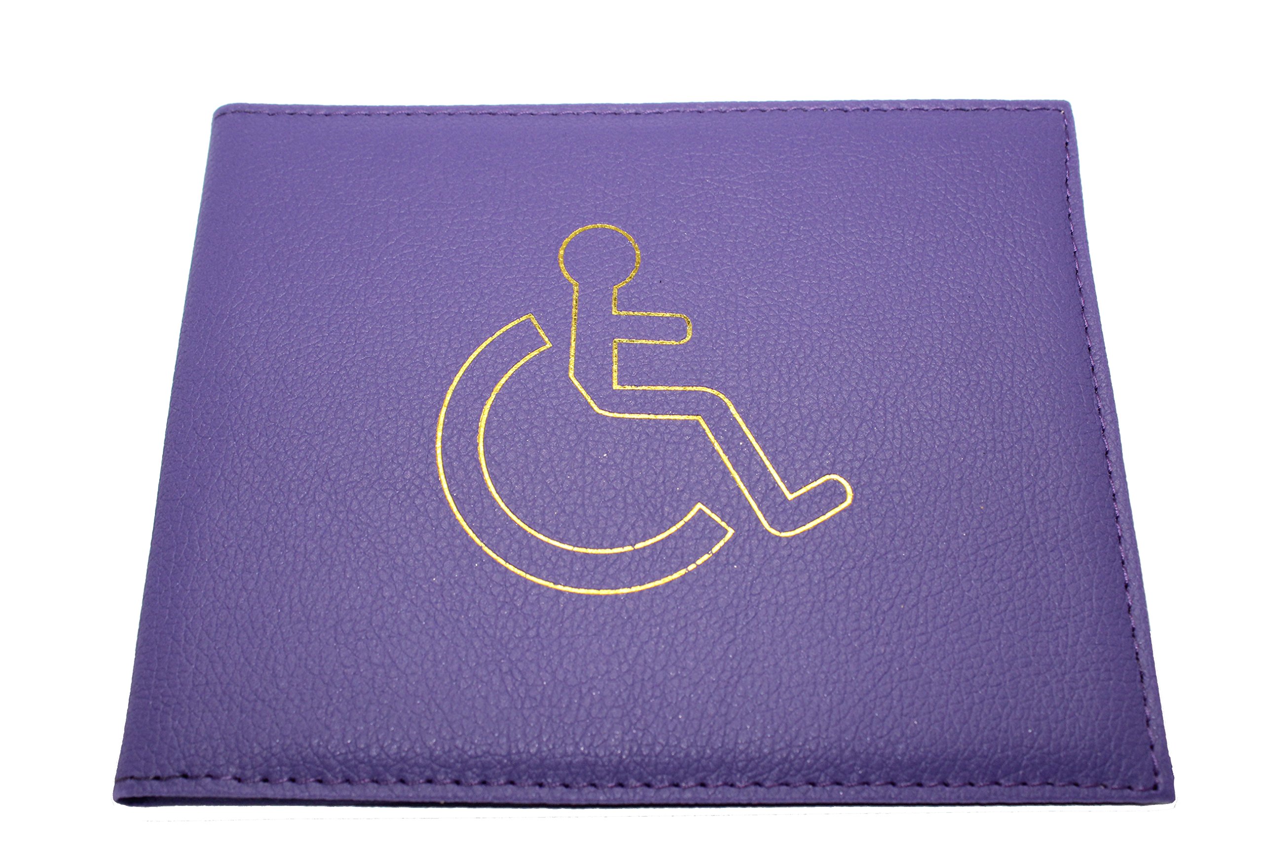 Genuine Soft PURPLE Disabled Badge Holder Cover - Holds Badge & Card
