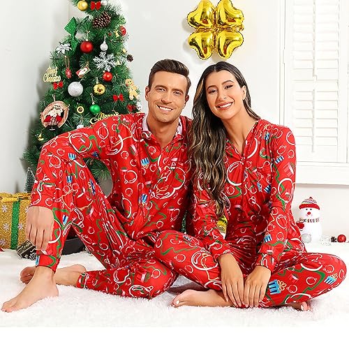 Parlsdy Christmas Onesies Adult Christmas Pajamas One Piece