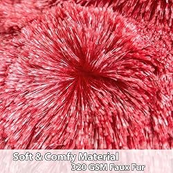LIFEREVO Soft Red Bean Bag Chair Cover