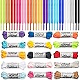 THE BIRCH & CO. BRAND 15 Pair Variety Pack 15 Different Colored Flat Shoelace Sneaker Laces Athletic Shoe Laces