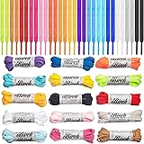 15 Pair Variety Pack 15 Different Colored Flat Shoelace Sneaker Laces Sport Athletic Shoe Shoestring Laces