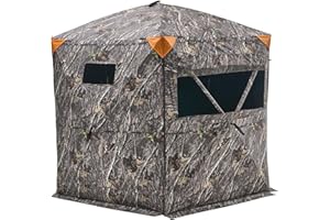 VEVOR Hunting Blind, 6-7 Person Ground Blinds with Carrying Bag, Portable Camouflage Tent, Reinforced Durable Concealed Shelt
